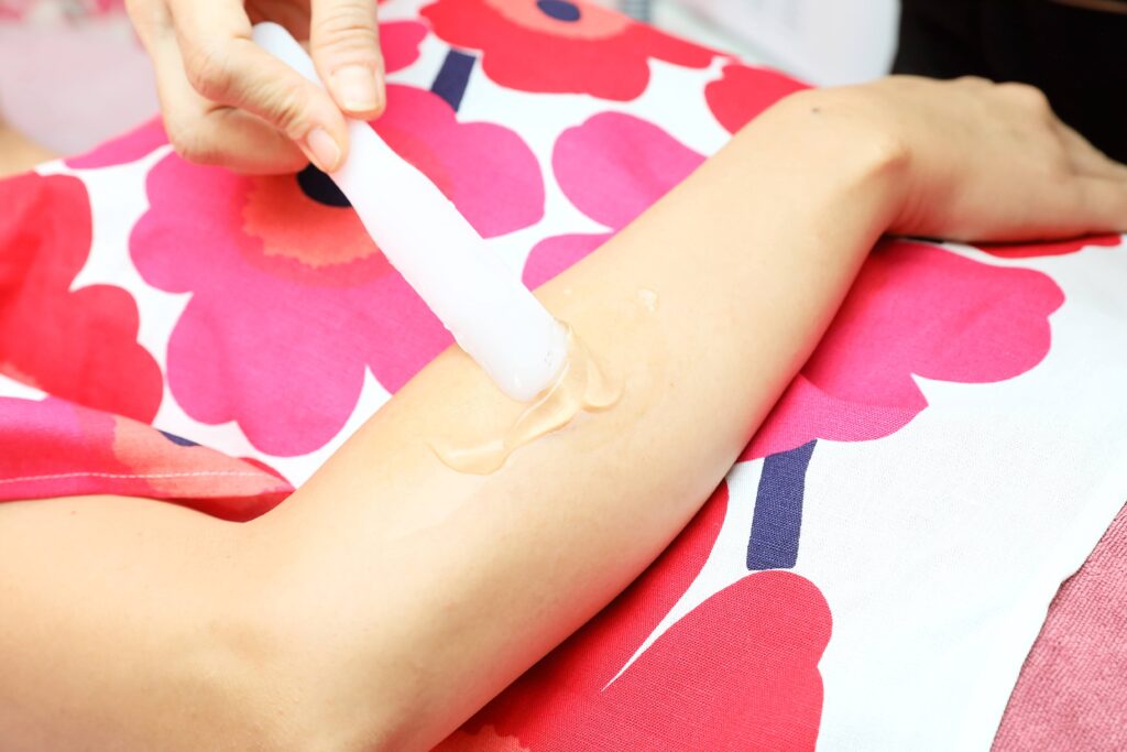 特製ジェルの塗布